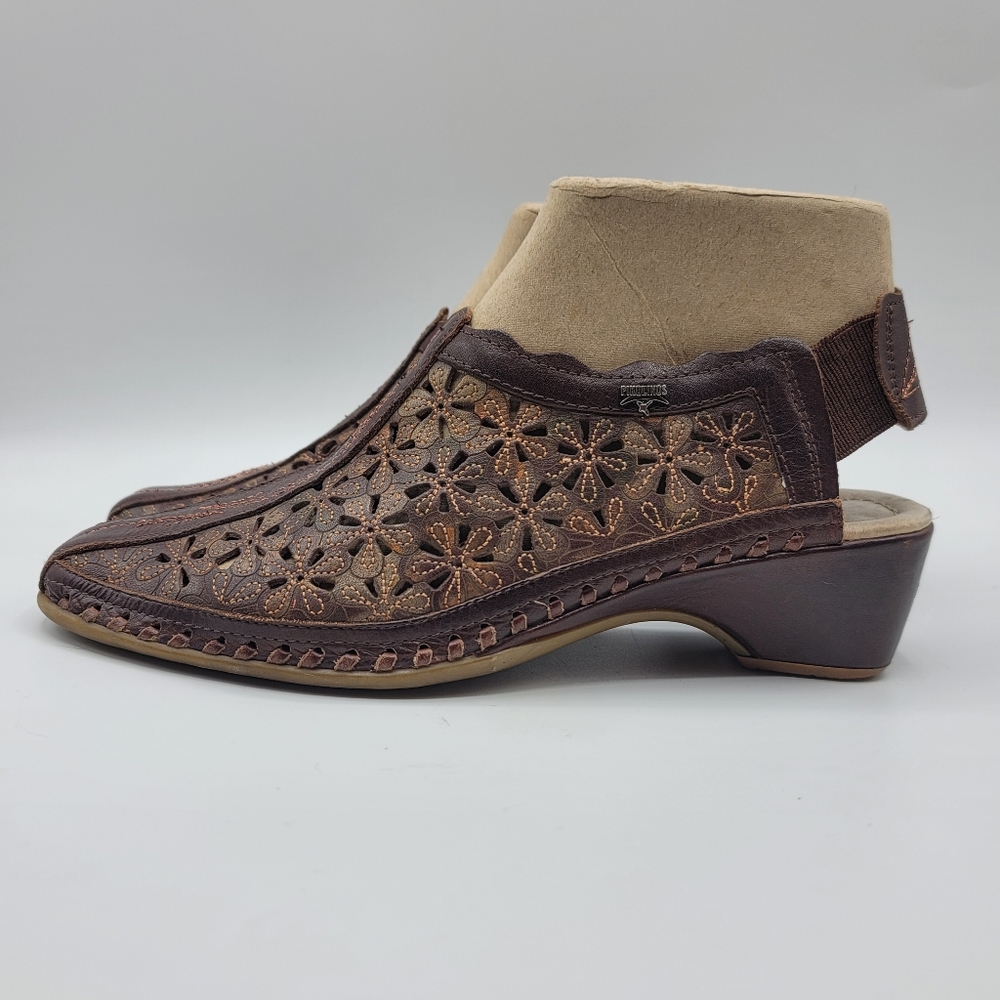 Pikolinos Romana Leather Slingback Wedge Sandals, Vintage, Womens 37 6.5 7 - Picture 3 of 16